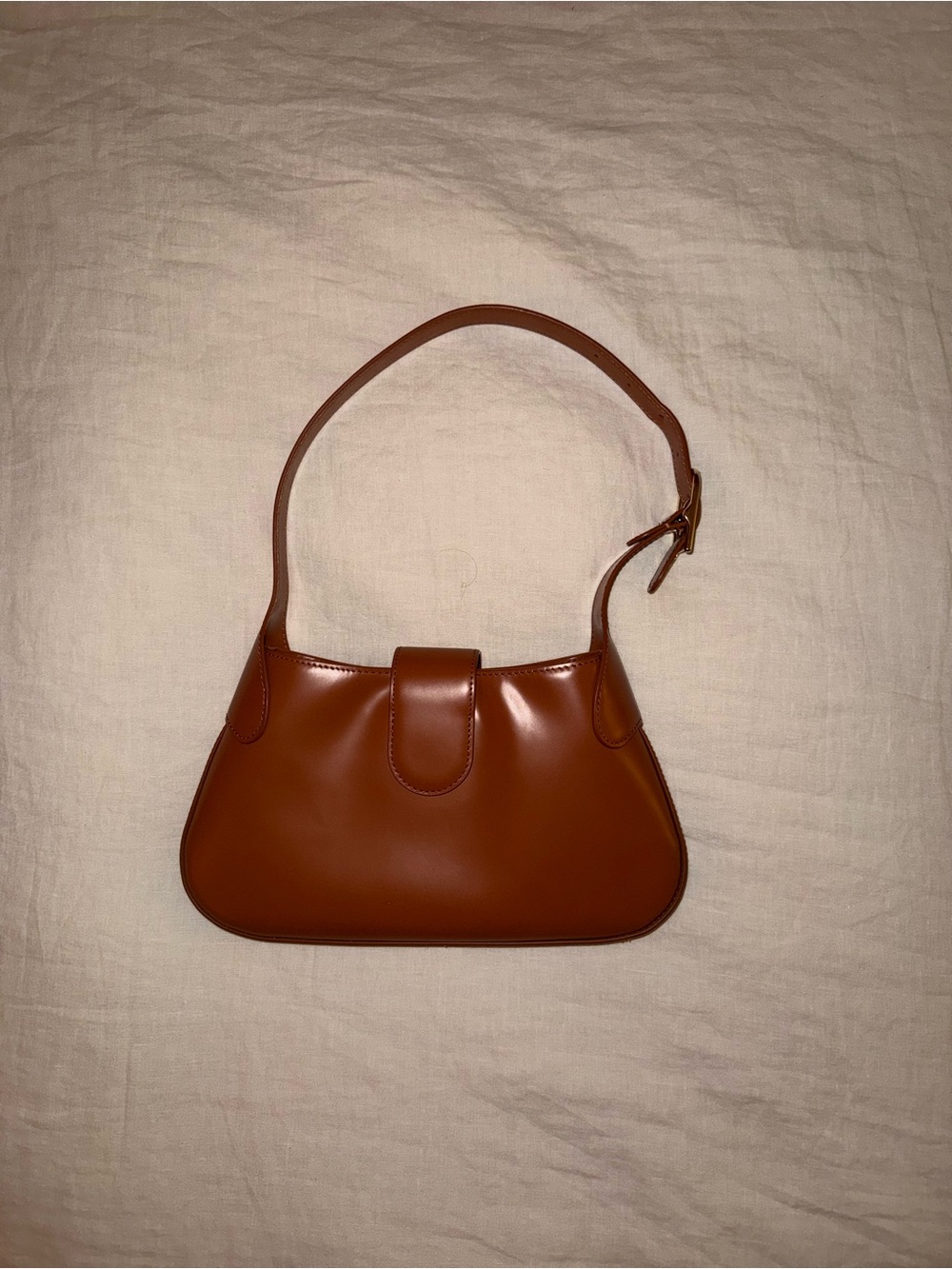 Sandro Sweet Janet Brown Leather Shoulder Bag - Picture 3 of 6